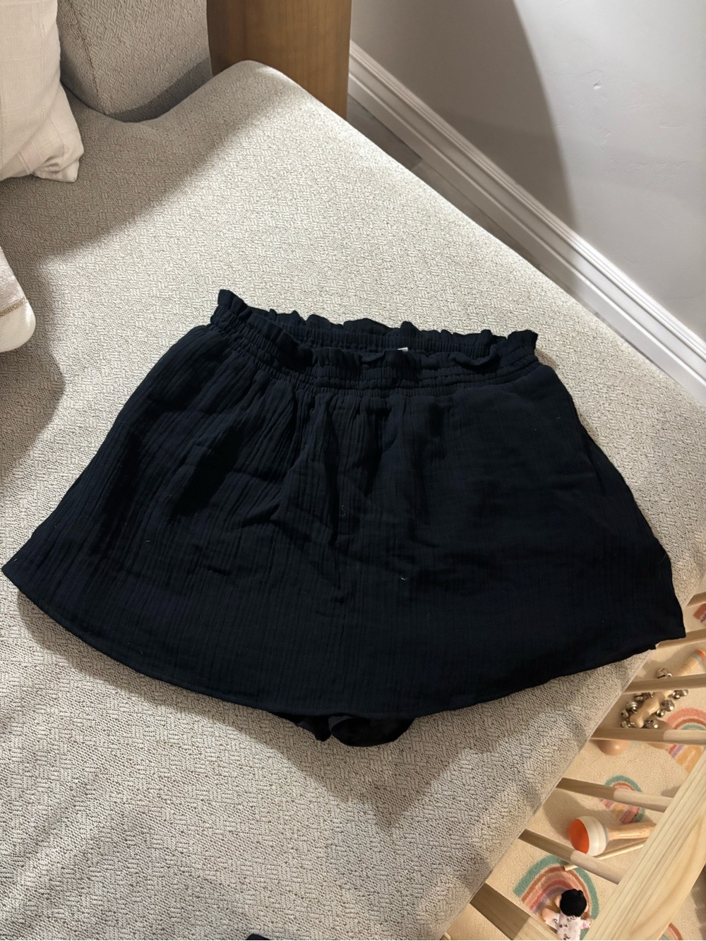 Black Women's Elastic Waist Skort